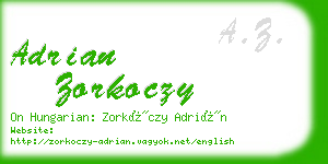 adrian zorkoczy business card